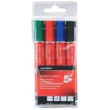 Image of 5 Star Drywipe Marker Bullet Tip 3mm Line Wallet Assorted (Pack of 4)