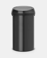 Image of Brabantia 60L Touch Bin Matt Black Kitchen Waste Bin FPP Lid RRP £185 NEW Dented
