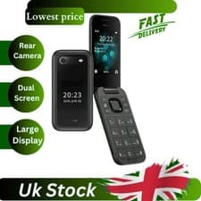 Image of GENUINE Nokia 2660 Flip 4G Unlocked Dual Sim 4G version BIG BUTTONS All Colours