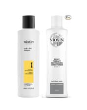 Image of Nioxin System 1 Cleanser Shampoo & Conditioner 300ml DUO - Natural Hair