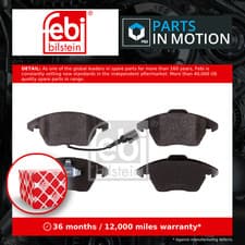 Image of Brake Pads Set Front 16502 Febi 1K0698151 JZW698151B 1K0698151C 1K0698151E 23588