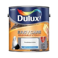 Image of Dulux Easycare Matt 2.5L Pure Brilliant White Paint Washable & Tough - Emulsion
