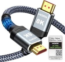 Image of 8K HDMI Cable 2M Certified Snowkids HDMI 2.1 Cable Ultra HD 8K@60Hz 4K@120Hz