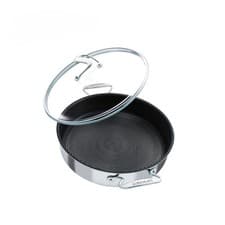 Image of Circulon SteelShield C-Series Saute Pan with Lid Stainless Steel Cookware - 30cm