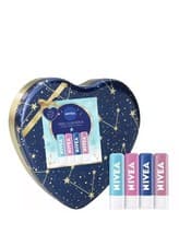 Image of NIVEA FEEL LUSCIOUS LIP BALM HEART SHAPED TIN GIFT SET OF 4 VALENTINE DAY GIFTS