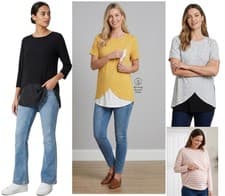 Image of Ladies Maternity Nursing Top Blooming Marvellous Discreet Breastfeeding Tunic