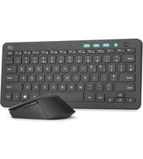 Image of Rii Black Keyboard & Mouse Set Ultra Slim UK Layout for PC Laptop Windows Office
