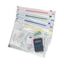 Image of Snopake Zippa-Bag 250x180mm A5 + Assorted Transparent Clear (Pack of 25) 11448