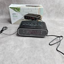 Image of Groov-e Rise Alarm Clock Radio LED Display Dual Alarm Snooze Sleep FM UK Plug