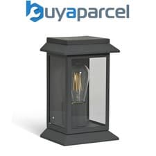 Image of Garden Trading Stourton Garden Wall Light Porch Door Mains Carbon Grey Steel