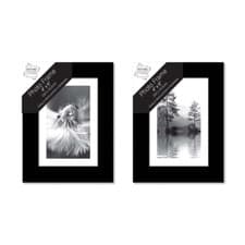 Image of Photo Picture Frame 4"x6" Black White Wood Silver Gold Picture Holders Wall Deco