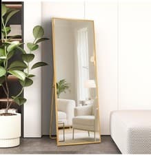 Image of Beauty4U Full Length Mirror 140x40cm Gold Frame Floor Standing Wall Hanging New