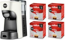 Image of Lavazza A Modo Mio Tiny Eco White | Espresso Machine +64 Quality Red Capsules