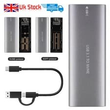 Image of UK M.2 NGFF NVME SSD SATA to USB 3.1 Type-C Enclosure Case Converter Adapter A+