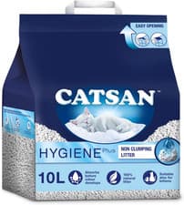 Image of Hygiene Non-Clumping Cat Litter, 100 Percent Natural, Absorbent, 10 Litre, White