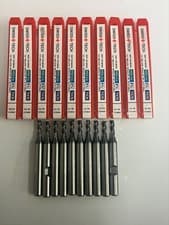 Image of SwissTech 6 Slot Drill | 3mm | 3 Flute | Weldon Shank | HSS TiCN | 10pcs