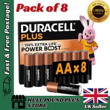 Image of Duracell Plus Power AA  Batteries Alkaline Long Lasting LR03, LR6 Far Expiry