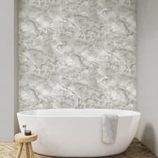 Image of Vasari Carlotta Grey Marble Heavyweight Wallpaper 400310