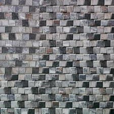 Image of Cocoostia Cubes Mosaic Split Face Slate Effect Matt Porcelain Wall Tile