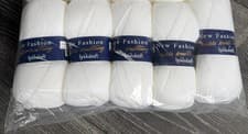Image of Woolcraft ~New fashion ~ Double Knitting & Crochet Yarn ~ 100g X 5 balls ~ white