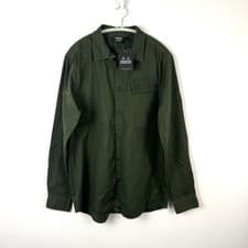 Image of Barbour International Mens L Cotton Twill Overshirt Shacket NWT Utility Military