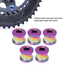 Image of C-5pcs Alloy Bike Chainring Bolts Rustproof For Small Wheel