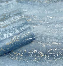 Image of BARGAIN Box Of 5 Rolls Muriva Semper Marble Metallic Teal/gold 189504 Wallpaper