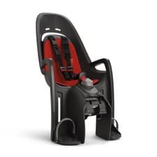 Image of HAMAX ZENITH RELAX CHILD BIKE SEAT W/CARRIER ADAPTER (1-PACK) GREY W/RED PADDING