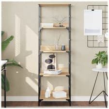Image of Bookshelf Sonoma Oak 50x33x153 cm Engineered Wood 5-Shelf Freestanding Tall Unit