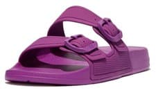 Image of FitFlop Womens IQUSHION Two Bar Violet Slip On Sandals Flip Flops UK Size 4