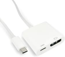 Image of 15cm USB Type-C to Display Port DP Adapter with PD Function + USB C Charger Port