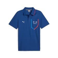Image of BMW Genuine M Motorsport Mens Polo Shirt Blue Tee Top Short Sleeve Regular Fit