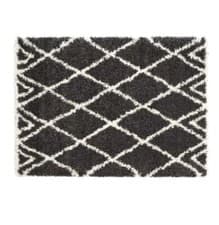 Image of Origins Luxury Shaggy Diamond Charcoal Ivory Rugs 120x170 cm