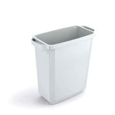 Image of Durable DURABIN Rectangular Waste Bin 60 Litre 282x590x600mm White 1800496010