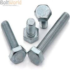 Image of M20 / 20mm FULLY THREADED SET SCREW GRADE 8.8 ZINC HEXAGON HEX HEAD BOLTS SCREWS