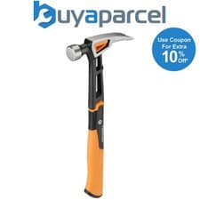 Image of Fiskars 1020213 Anti Shock IsoCore Finishing Hammer 16oz Rip Claw 13.5 Inch