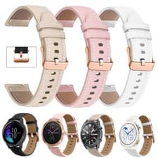 Image of Replacement Smart Watch Strap Leather Watchband Bracelet Wrist Band 20mm Belt