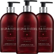 Image of Baylis & Harding Jasmine & Grapefruit 500ml x 3 Antibac Hand Wash Liquid Soap