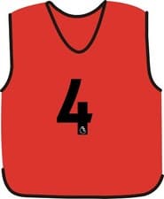 Image of 10 MESH BIBS FOOTBALL TRAINING SPORTS BIBS PREMIER LEAGUE NUMBERED (1-10)
