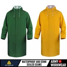 Image of Delta Plus Panoply MA305 Outdoor Waterproof PVC Long Jacket Rain Mac Coat