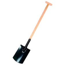 Image of Heavy Duty Square Mouth Shovel Spade Steel Head with Hard Wooden Handle