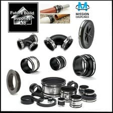 Image of Flexible Rubber Reducer Coupling Adaptor Pipe Connector Fish Pond or Plumbing