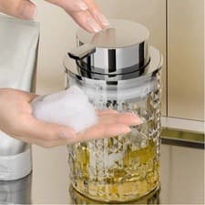 Image of Plastic Soap Pump Jar Refillable Foaming Hand Soap Dispenser Lotion Bottle