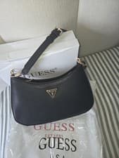 Image of Guess Logo Black Shoulder Bag
