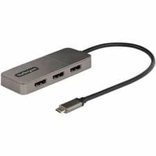 Image of Startech 3-Port Usb-C Multi-Monitor Adapter Type-C To 3X Displayport Mst Hub Tri