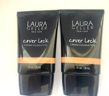 Image of LAURA GELLER COVER LOCK FOUNDATION x 2 – No box – 30ml Colour: Tan