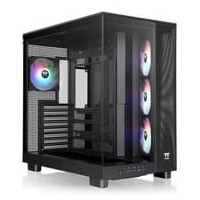 Image of Thermaltake View 380 XL TG ARGB, Black, Mid Tower w/ TG Window, 4x 120mm ARGB Fa