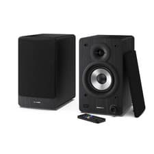 Image of Sharp CP-SS30 BK Bluetooth 2-way Active Bookshelf Speakers Pair - Black