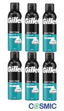 Image of 6 X Gillette Classic Shaving Foam For Mens Sensitive Skin 200ml