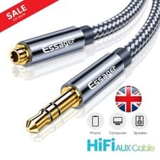 Image of Essager 3.5mm Extension Cable Stereo Jack Headphone Audio Male to Female 1m - 5m